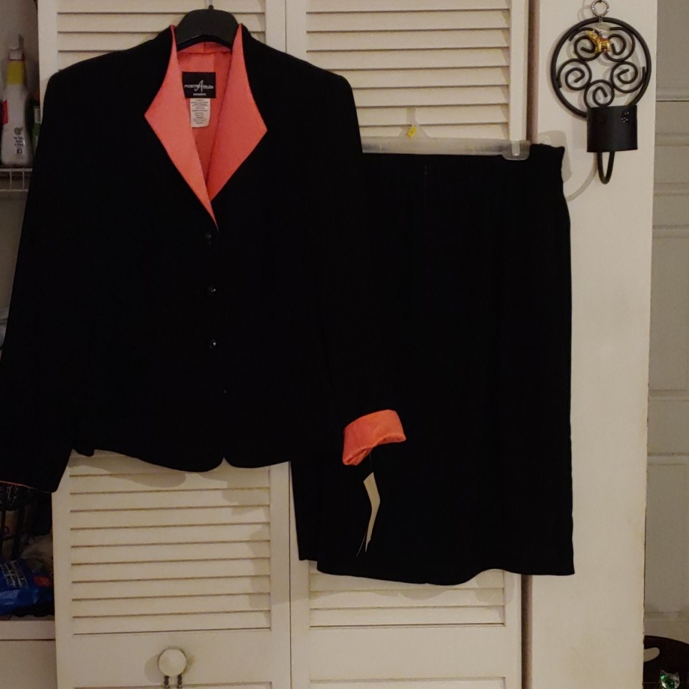 Black 2 piece Skirt Suit
